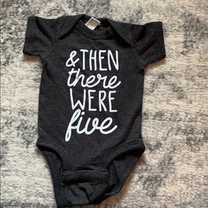 and then there were five onesie